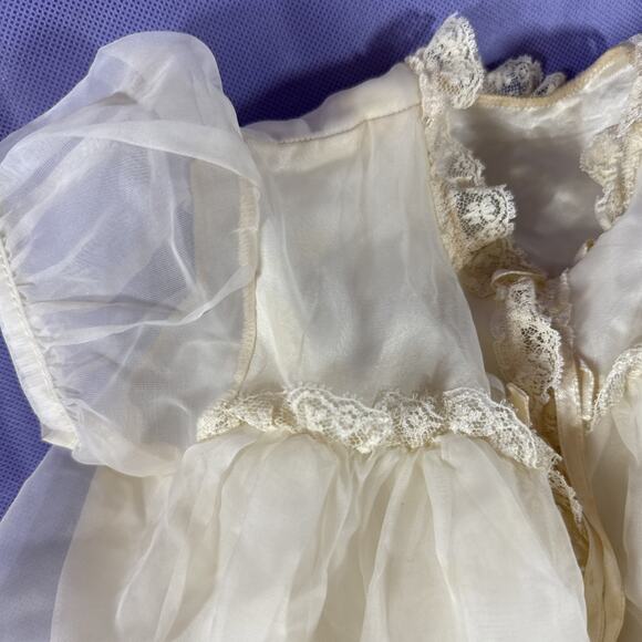 Vtg Phyllis Baby Wear Baptism Christening Gown Set 4 Piece ii - Picture 4 of 16